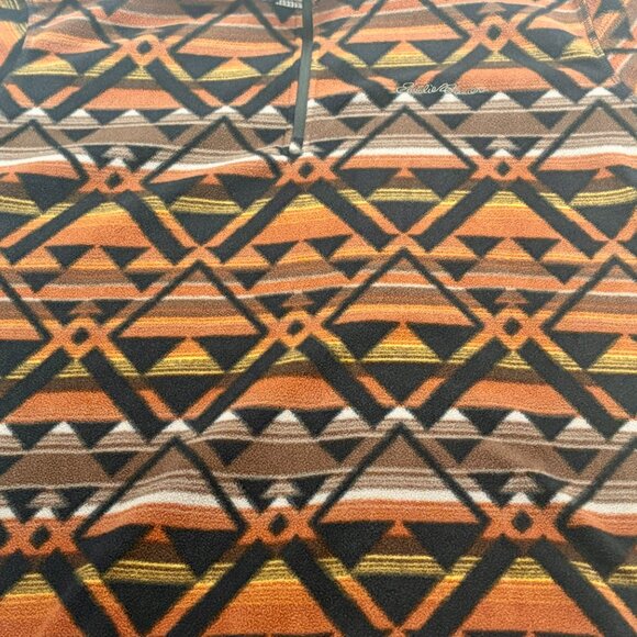 ~~Eddie Bauer Aztec 1/4 Zip Fleece Mens TXL Aztec Southwestern Pullover Sweater - Picture 2 of 6